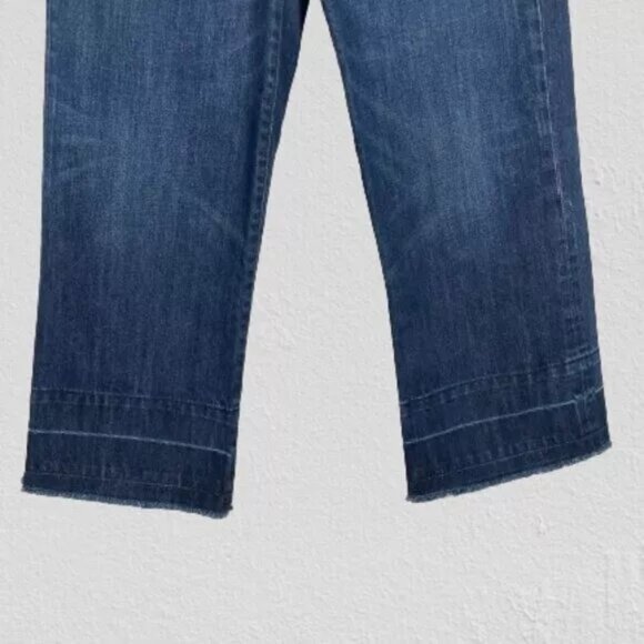 J. CREW Point Sur Womens Wide Leg High Waiste Crop Jeans Size 28 Indigo Blue - Picture 6 of 11